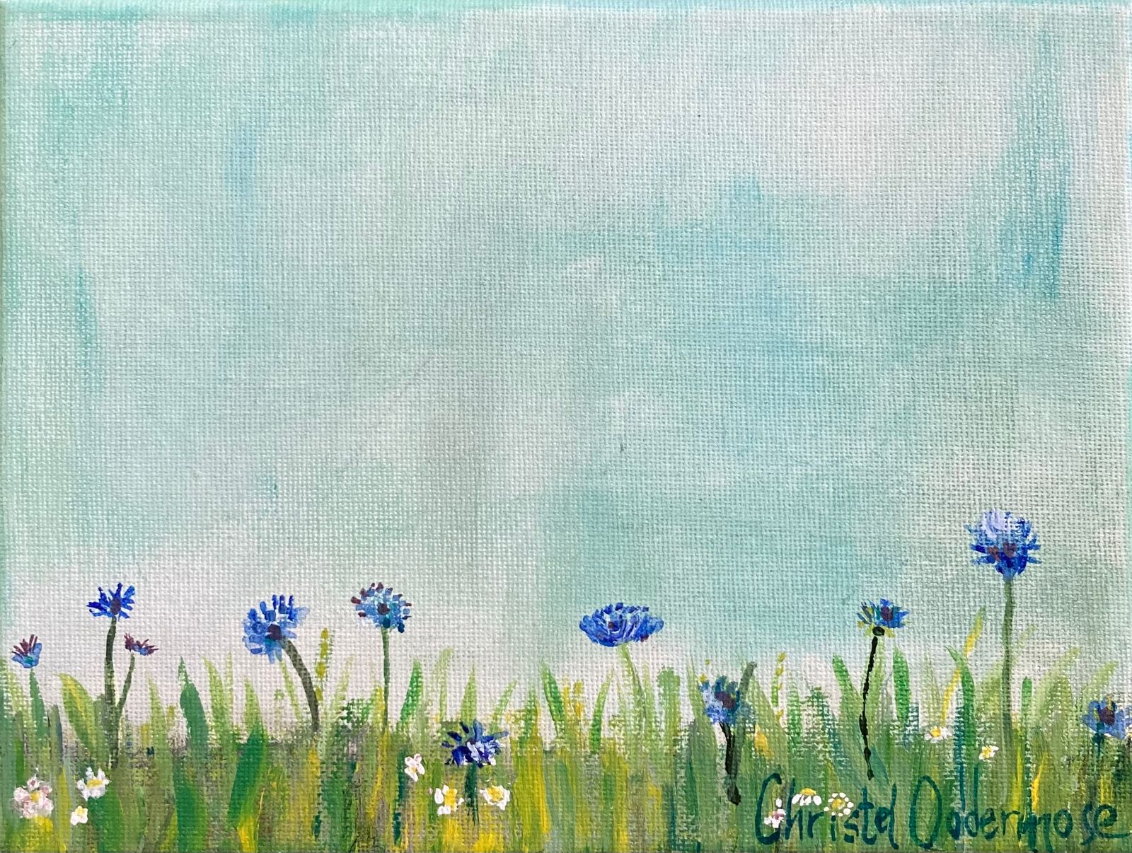 Kornblomst, motiv: blomster